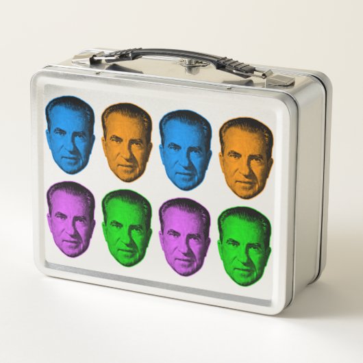 鮮やかな色のリチャード・ニクソン メタルランチボックス (裏面)