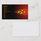 鮮やかな色のレースの炎 名刺 (正面/裏面)