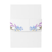 鮮やかな色のワイルドフラワー結婚ズ 招待状ベリーバンド (裏面例)