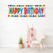 鮮やかな色の再利用可能なハッピーバースデー 横断幕 (インサイチュ)