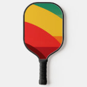 鮮やかな色の半円 ピックルボールラケット (裏面)