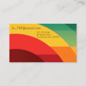 鮮やかな色の半円 名刺 (裏面)