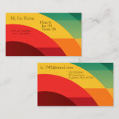 鮮やかな色の半円 名刺 (正面/裏面)