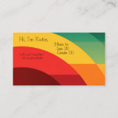 鮮やかな色の半円 名刺 (正面)