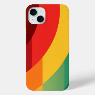鮮やかな色の半円 iPhone 15 MINIケース