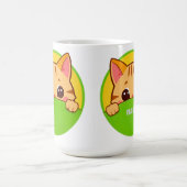 鮮やかな色の可愛いキャラクター猫 コーヒーマグカップ (中央)