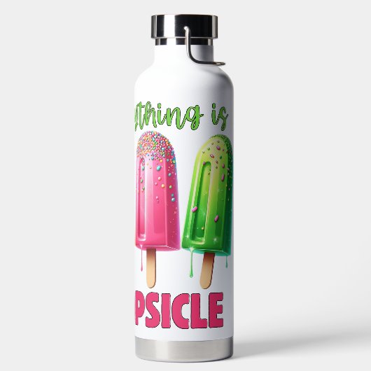 鮮やかな色の夏のポピクル ウォーターボトル (左面)
