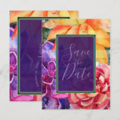 鮮やかな色の多肉植物たち - 保存日をチェックしてね 案内ポストカード (正面/裏面)