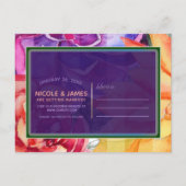 鮮やかな色の多肉植物たち - 保存日をチェックしてね 案内ポストカード (裏面)