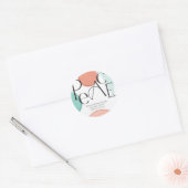 鮮やかな色の平和な返送先住所ラベル ラウンドシール (封筒)