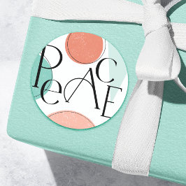 鮮やかな色の平和 ラウンドシール