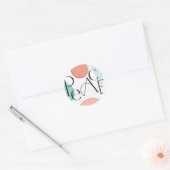 鮮やかな色の平和 ラウンドシール (封筒)