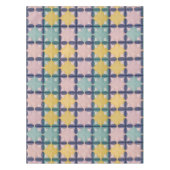 鮮やかな色の幾何学的パターン テーブルクロス (正面)