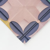 鮮やかな色の幾何学的パターン フリースブランケット (角)