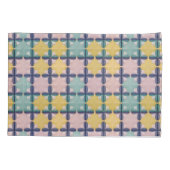 鮮やかな色の幾何学的パターン 枕カバー (裏面)