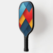 鮮やかな色の幾何形状 ピックルボールラケット (左)
