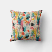 鮮やかな色の抽象芸術パターン クッション (裏面)
