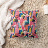 鮮やかな色の抽象芸術パターン クッション (ブランケット)