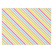 鮮やかな色の斜めストライプ テーブルクロス (正面(横))