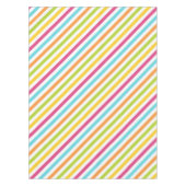 鮮やかな色の斜めストライプ テーブルクロス (正面)
