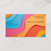鮮やかな色の曲線(文字宇宙) 名刺 (裏面)