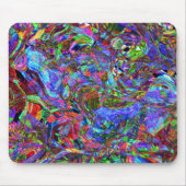 鮮やかな色の流れる抽象芸術 マウスパッド (正面)