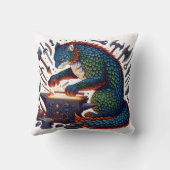 鮮やかな色の猫鍛造工具 クッション (裏面)