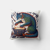 鮮やかな色の猫鍛造工具 クッション (正面)