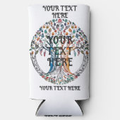 鮮やかな色の生命の木 スリム缶クーラー (正面)