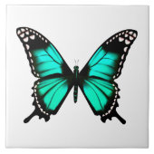 鮮やかな色の蝶 タイル (正面)