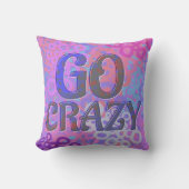 鮮やかな色の重なる円 クッション (正面)