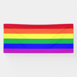 鮮やかな色のLGBTQクラシック・レインボーストライプス 横断幕
