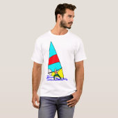 鮮やかな色はウィンドサーフィンをします Tシャツ (正面フル)