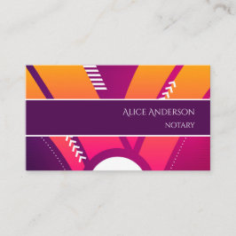 鮮やかな色オレンジパープルフェミニンカラフル 名刺