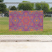 鮮やかな色パターンプリントの旗、防水シート、雑巾 横断幕 (インサイチュ)