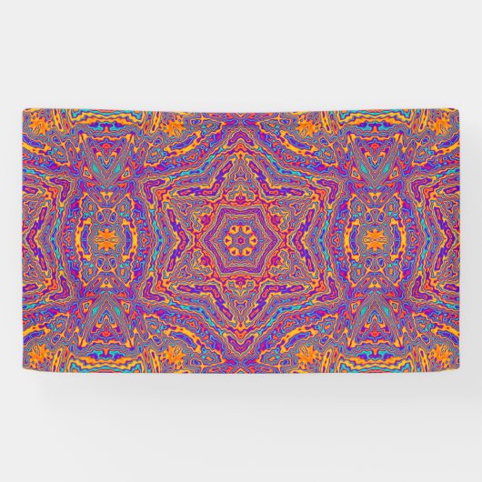 鮮やかな色パターンプリントの旗、防水シート、雑巾 横断幕 (横)