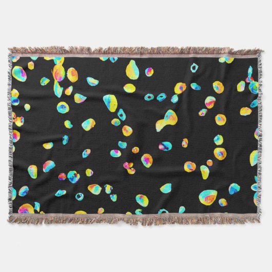 鮮やかな色パターン スローブランケット (正面)