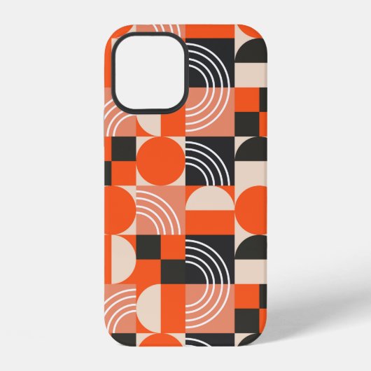 鮮やかな色ブロックの幾何学模様。 iPhoneケース (裏面)