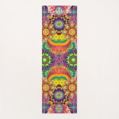 鮮やかな色合い：パーソナライズされたフィットネスガールスポーツ ヨガマット (正面)