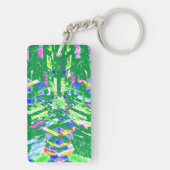 鮮やかな色彩で魅力的なデジタルアート キーホルダー (裏面)