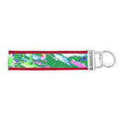 鮮やかな色彩で魅力的なデジタルアート リストバンドキーホルダー (鍵右)