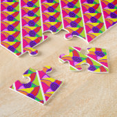  鮮やかな色彩と柄の混ざった芸術   ジグソーパズル (側面)