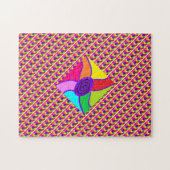  鮮やかな色彩と柄の混ざった芸術   ジグソーパズル (横)