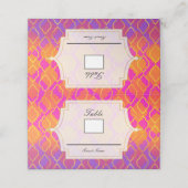 鮮やかな色彩のアラビアンモロッカンテーブルプレースカード プレイスカード (外部開封)