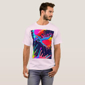 鮮やかな色彩のエレクトリックスプラッシュ Tシャツ (正面フル)