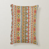 鮮やかな色彩のシームレスな民族パターン アクセントクッション (裏面(縦))