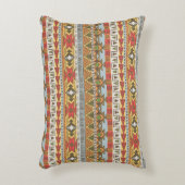 鮮やかな色彩のシームレスな民族パターン アクセントクッション (正面(垂直))