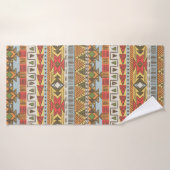 鮮やかな色彩のシームレスな民族パターン バスタオル (バスタオル)