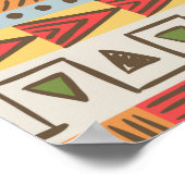 鮮やかな色彩のシームレスな民族パターン ポスター (角)