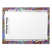 鮮やかな色彩のティアシートカスタムメモ帳 ノートパッド (正面)